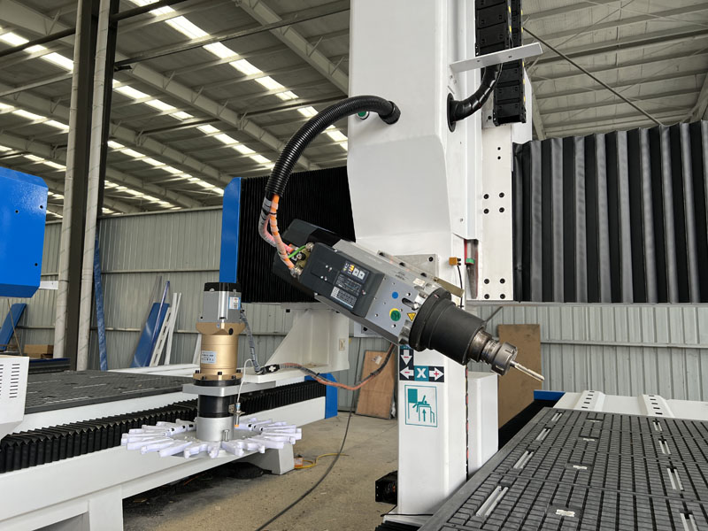 工業(yè)四軸數(shù)控木工雕刻機，帶滾筒ATC主軸套件