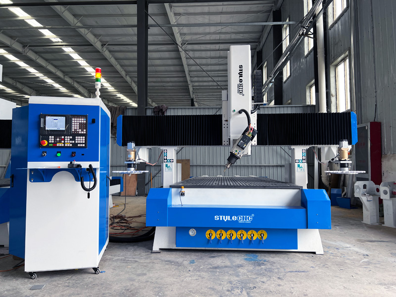 工業(yè)四軸數(shù)控木工雕刻機，帶滾筒ATC主軸套件