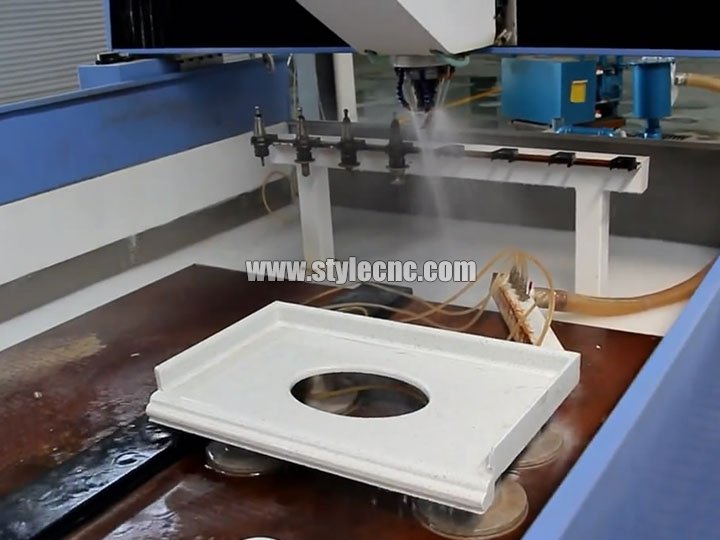 石英、花崗巖、大理石數(shù)控石材切割拋光機立式ATC系統(tǒng)