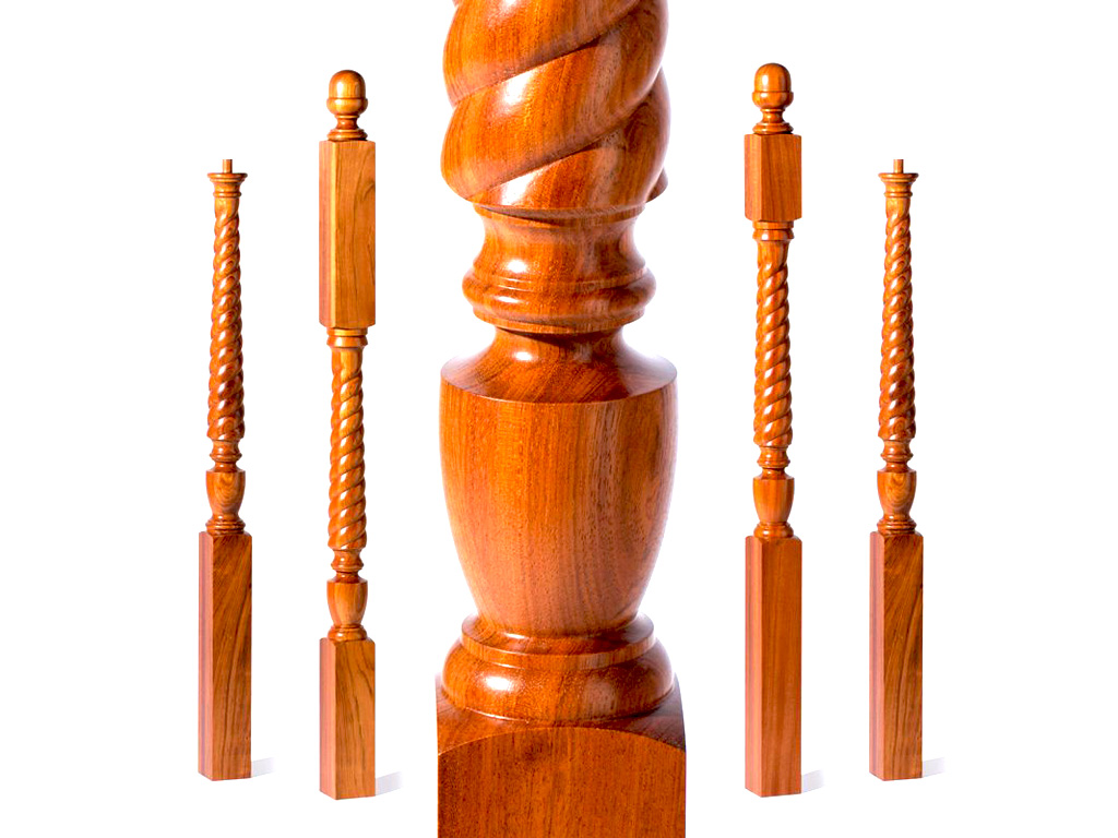 數(shù)控車床加工木質(zhì)樓梯扶手立柱