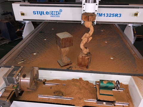 帶旋轉(zhuǎn)工作臺的四軸數(shù)控雕刻機1325 帶旋轉(zhuǎn)工作臺的四軸數(shù)控雕刻機1325