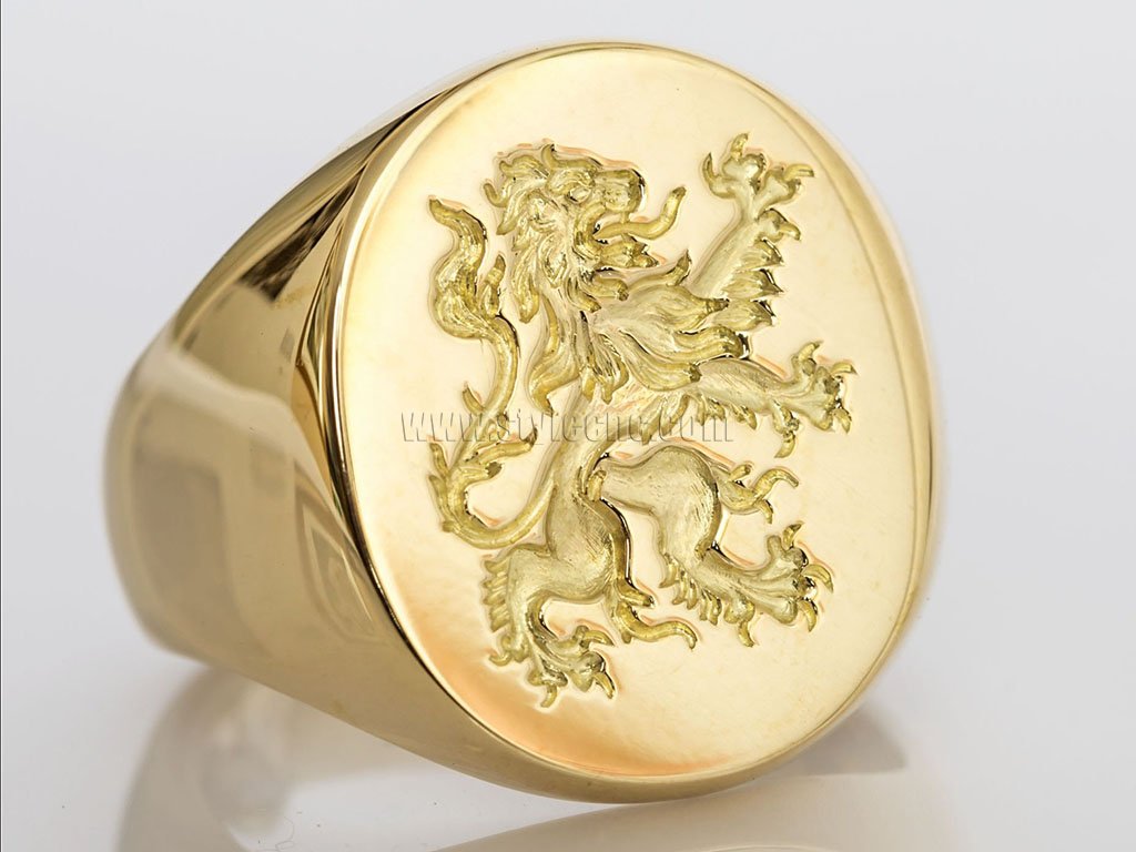 激光雕刻機(jī)適用于金色玫瑰金男士印章戒指