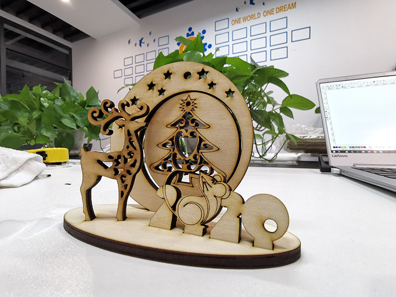 激光切割3D木制圣誕飾品 激光切割3D木制圣誕飾品