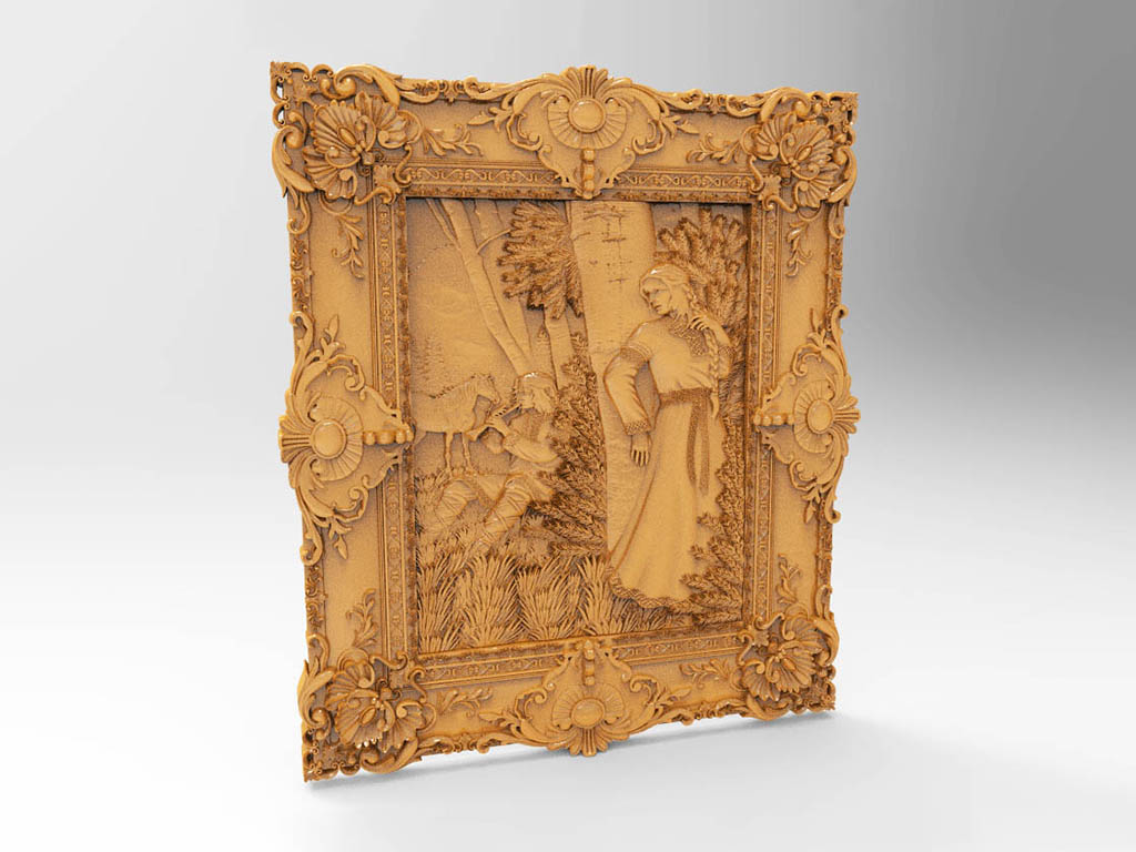 數(shù)控木工雕刻機(jī)3D救濟(jì)模型 STL 檔