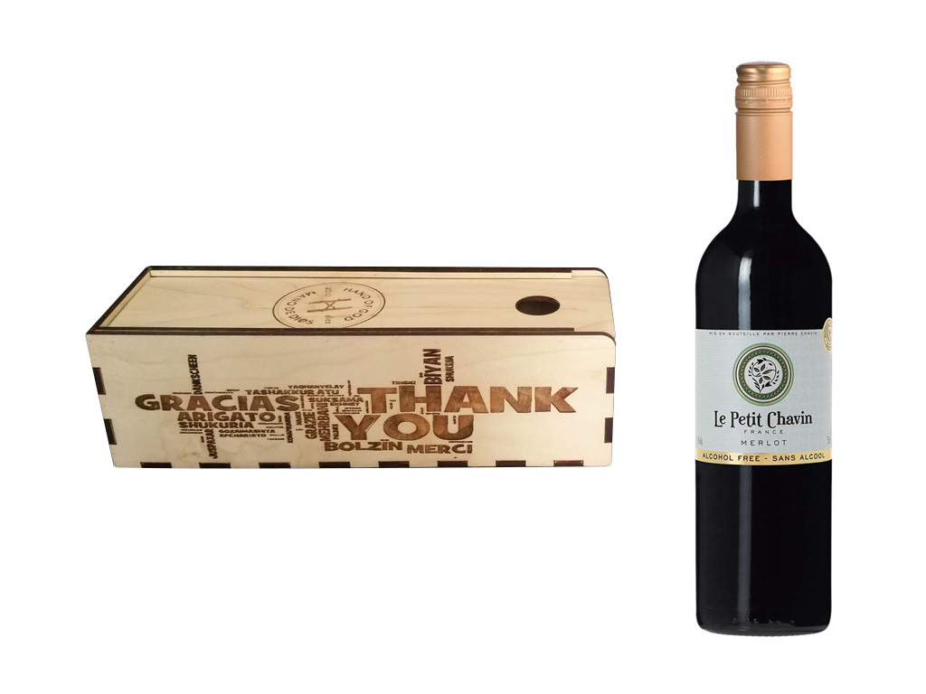 激光雕刻切割膠合板紅酒盒