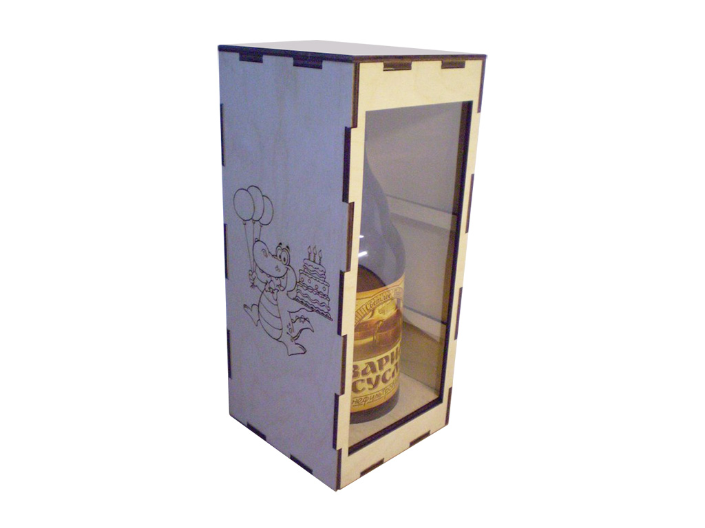 激光雕刻切割膠合板酒盒