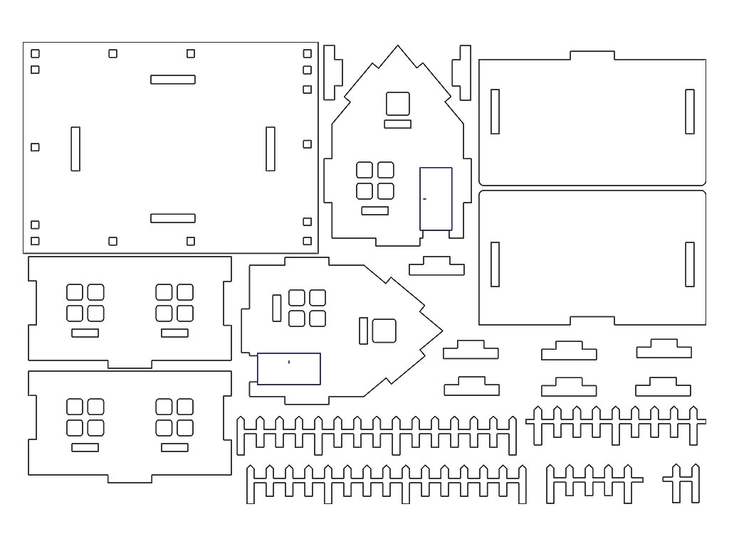 免費3D木制推土機的激光切割 DWG 文件