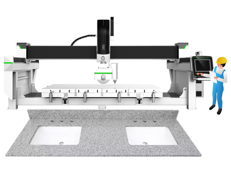 用于石材浴室和廚房水槽切割的自動橋切機(jī) 用于石材浴室和廚房水槽切割的自動橋切機(jī)