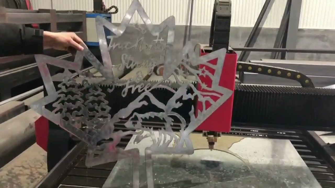 4x8數(shù)控等離子水位切割金屬板